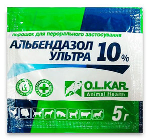 Альбендазол Ультра в порошке употребляется орально